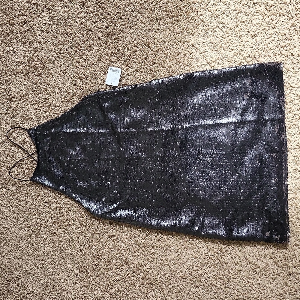 NWT Urban Outfitters Ecote Ella Black Sequin Mini Dress Small Color Changing - Picture 4 of 7